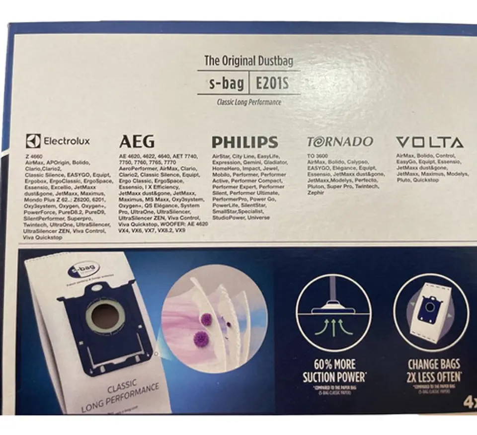 Kit 4 Bolsas Aspiradora Electrolux E201s Original 2