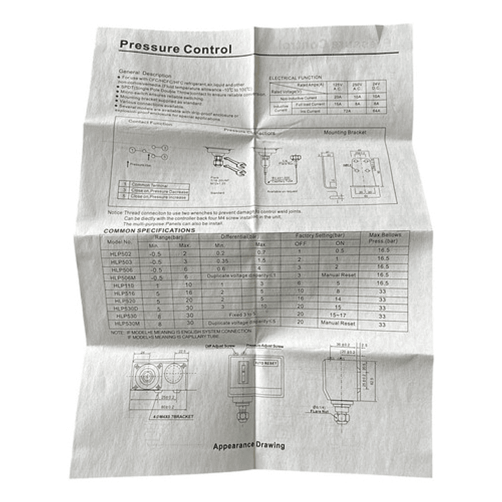 Presostato De Control Alta Y Baja (interruptor De Presion) 5