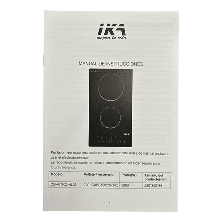 Encimera 2 Platos Electrica Para Sobremesa O Empotrar Ika 6