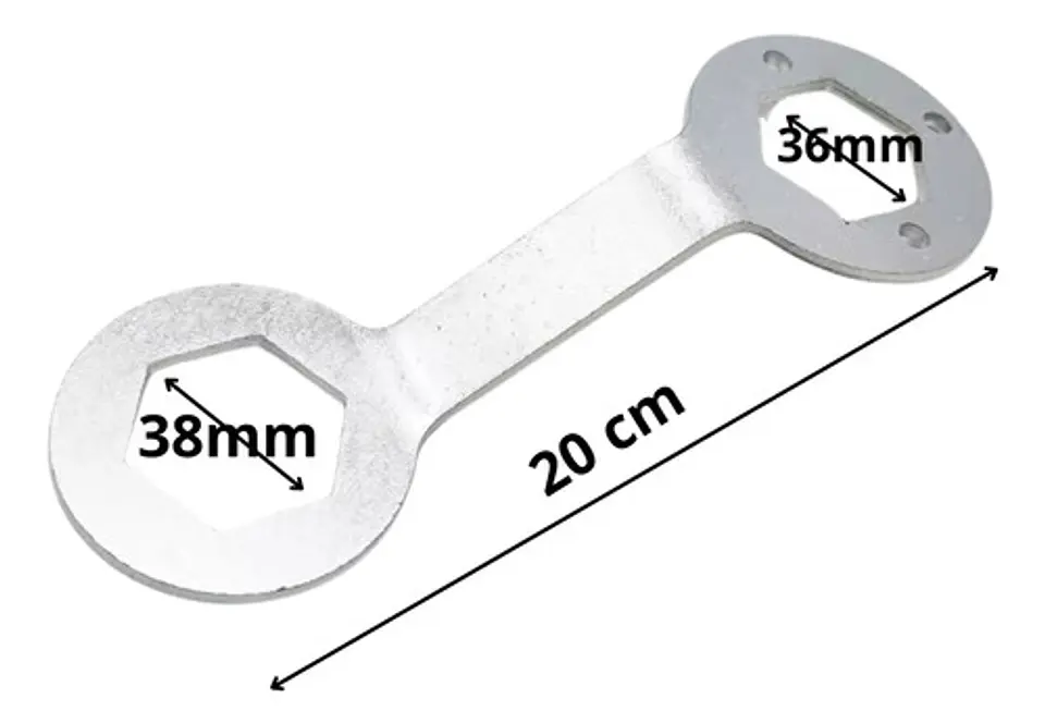 Llave Doble Para Tuerca De Mecanismo 36-38mm 5