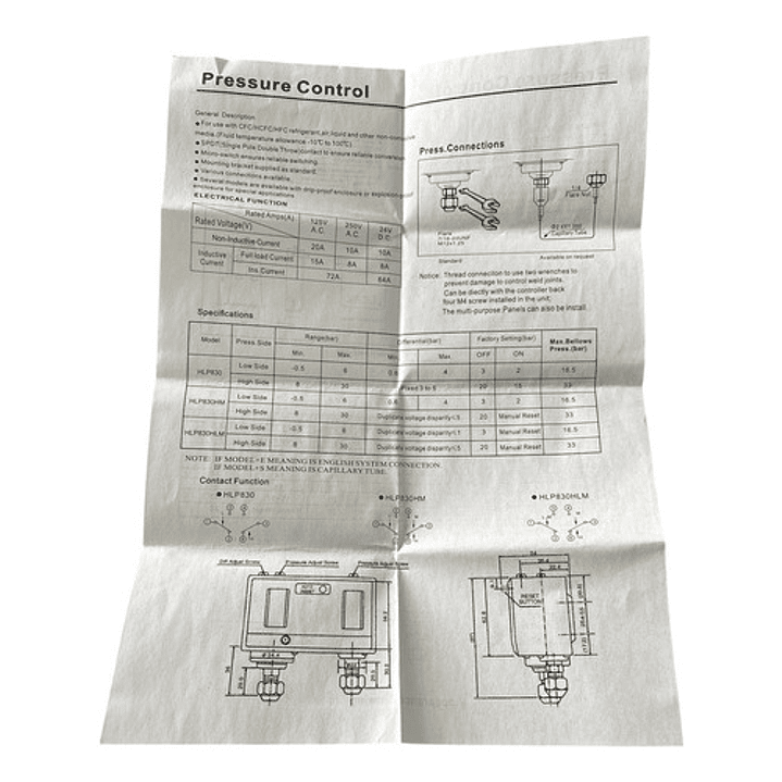Presostato De Control Alta (interruptor De Presion) 4
