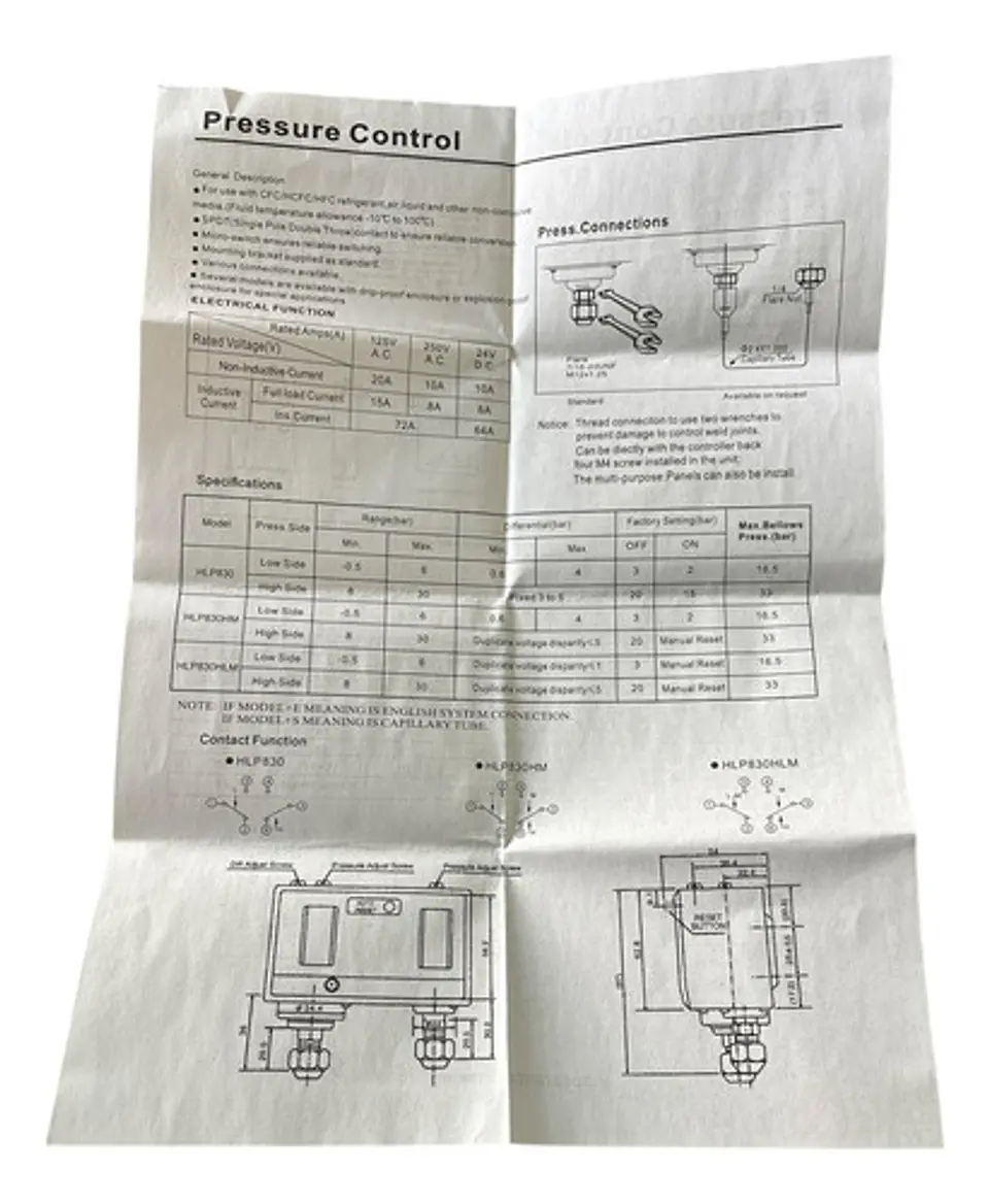 Presostato De Control Alta (interruptor De Presion) 4