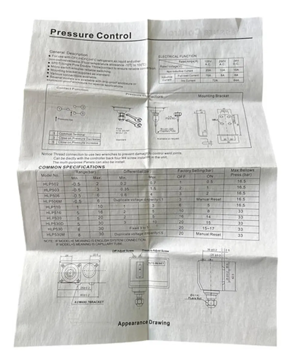 Presostato De Control Alta (interruptor De Presion) 5