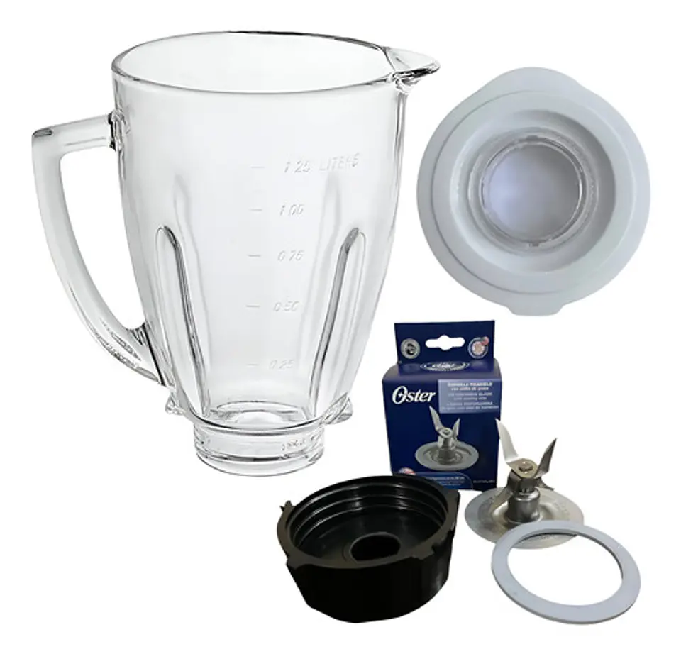 Vaso De Vidrio Redondo Completo Para Juguera Oster 1