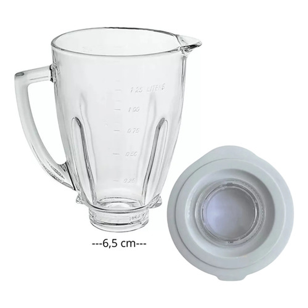 Vaso De Vidrio Redondo Completo Para Juguera Oster 2