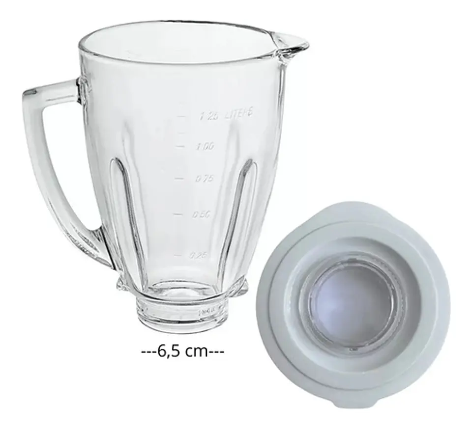 Vaso De Vidrio Redondo Completo Para Juguera Oster 2
