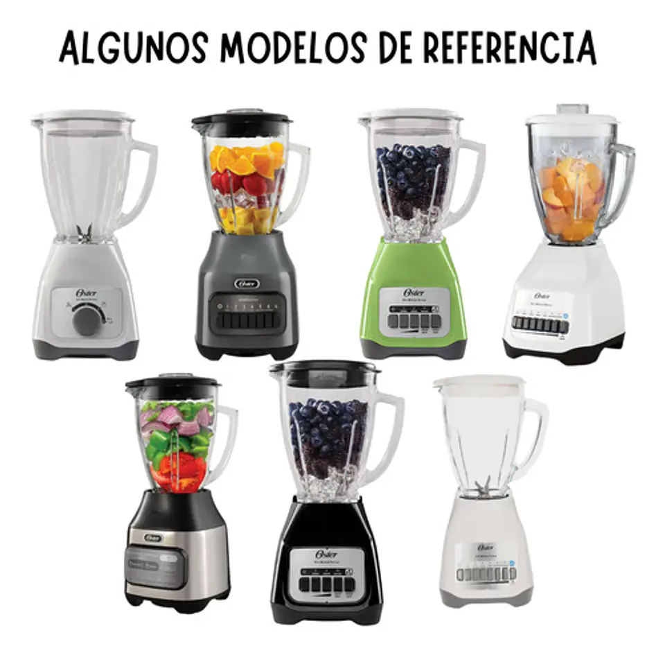 Vaso De Vidrio Redondo Completo Para Juguera Oster 6