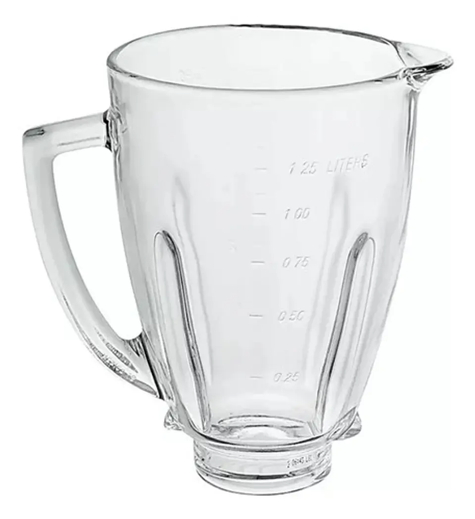 Vaso De Vidrio Redondo Con Tapa Para Juguera Oster 2