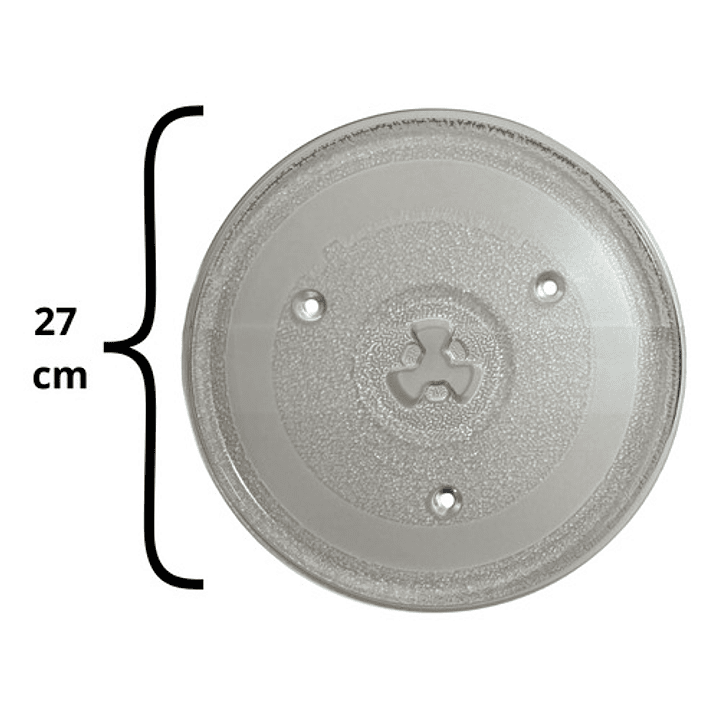 Plato Para Microondas 270 Mm Eje De Trebol 2