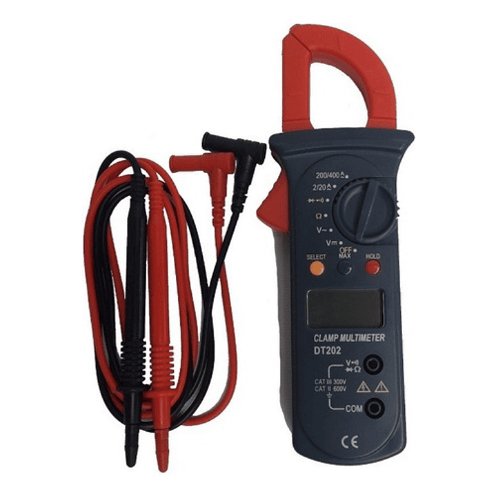 Pinza Amperimétrica Digital Dt202 400a 2