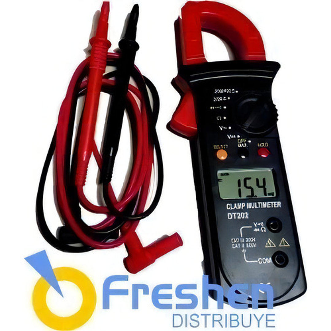 Pinza Amperimétrica Digital Dt202 400a 9