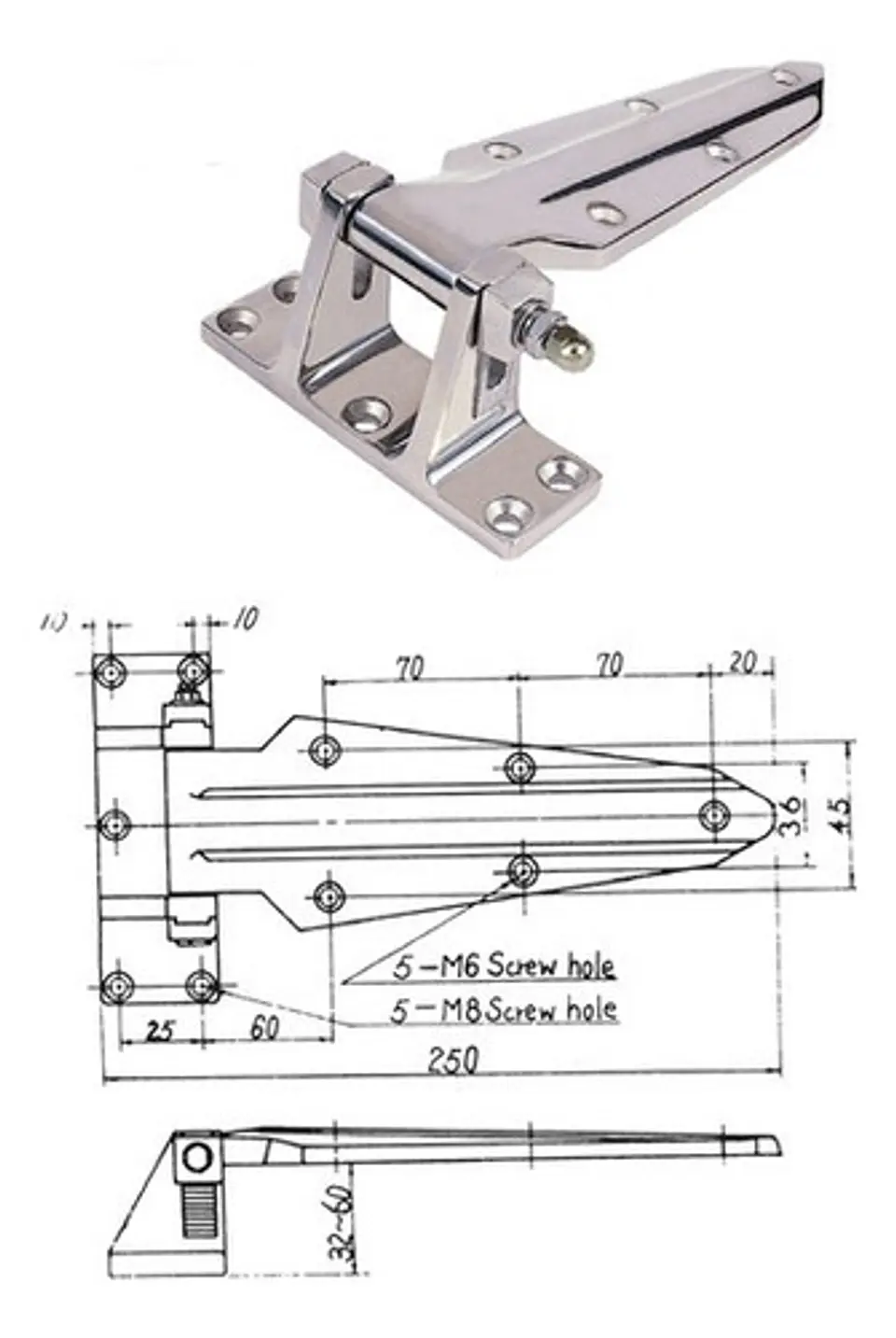 Bisagras Reversibles Para Puertas De Refrigeracion Hs-1460 4
