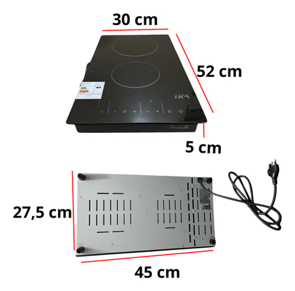 Encimera 2 Platos Electrica Sobremesa/ Empotrar Ika 3