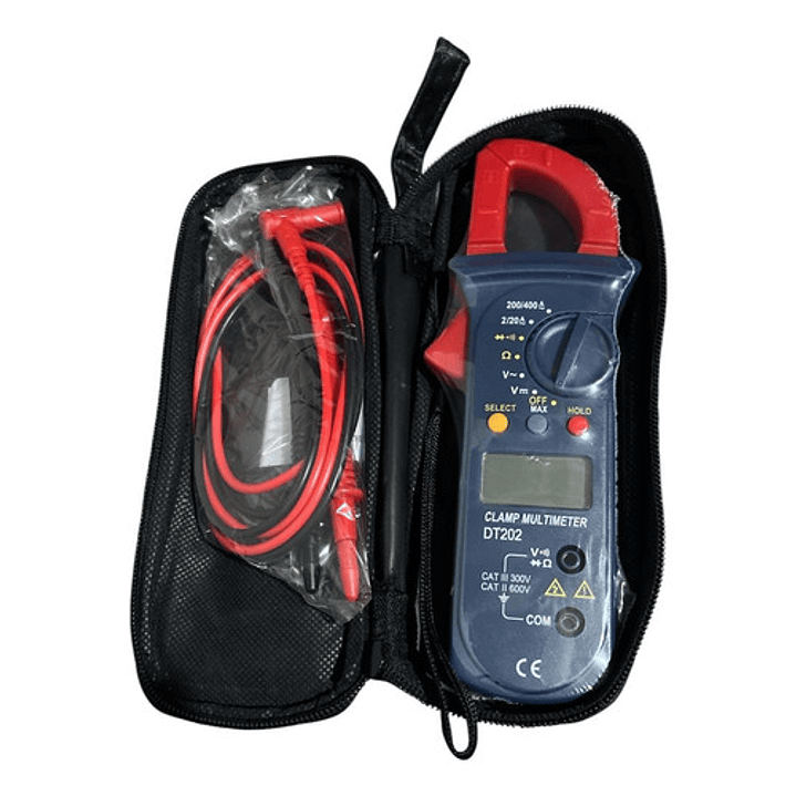 Pinza Amperimétrica Digital Dt202 400a 2