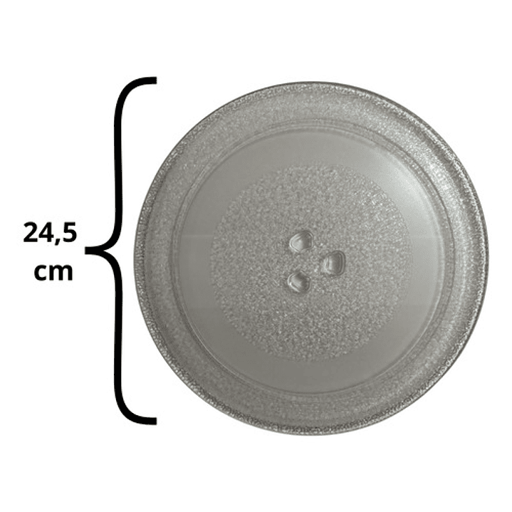 Plato Para Microondas 245 Mm Eje De Trebol 2
