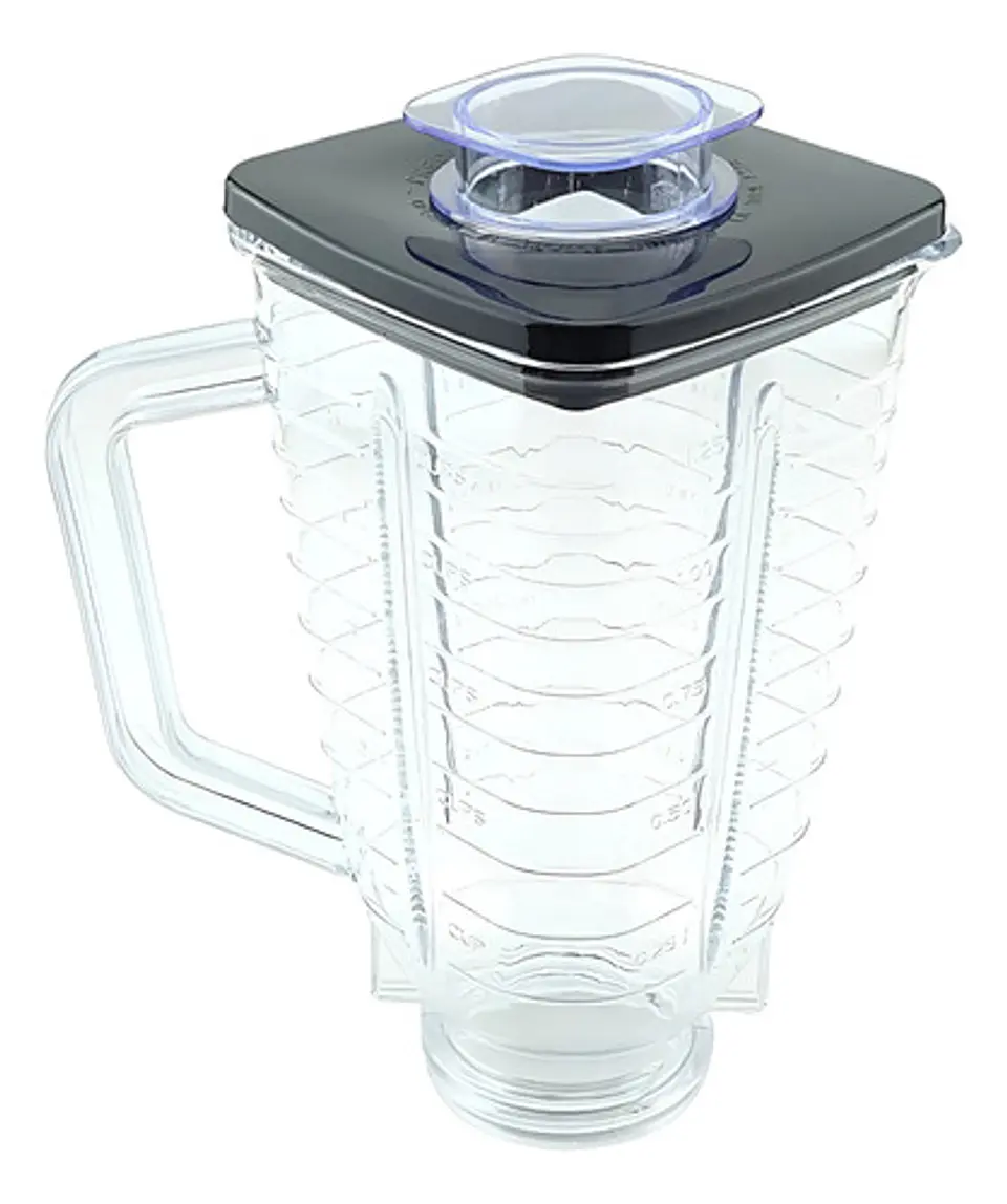 Vaso Plastico Cuadrado Con Tapa Para Licuadora Oster 1.25 1