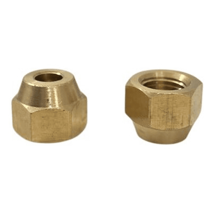 Tuerca Flare 1/4 (6.35mm) Tubería Cobre Refrigeración (1 Un) 2