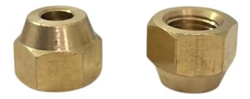 Tuerca Flare 1/4 (6.35mm) Tubería Cobre Refrigeración (1 Un) 2