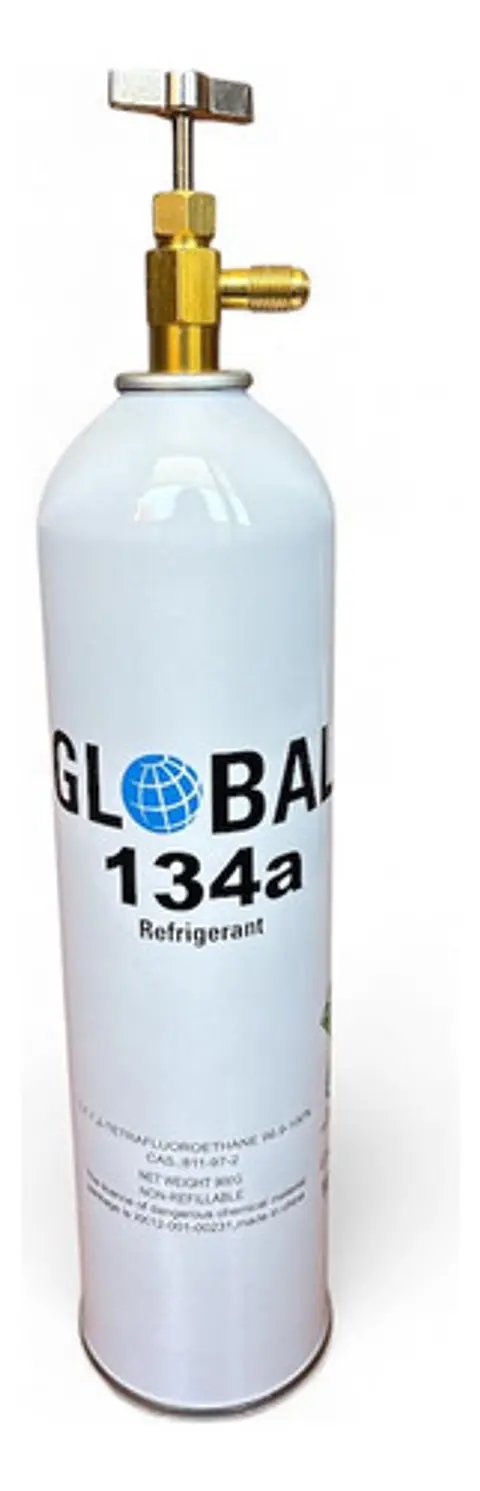 Bombona Refrigerante R134 900 Gramos Con Llave Para Aire