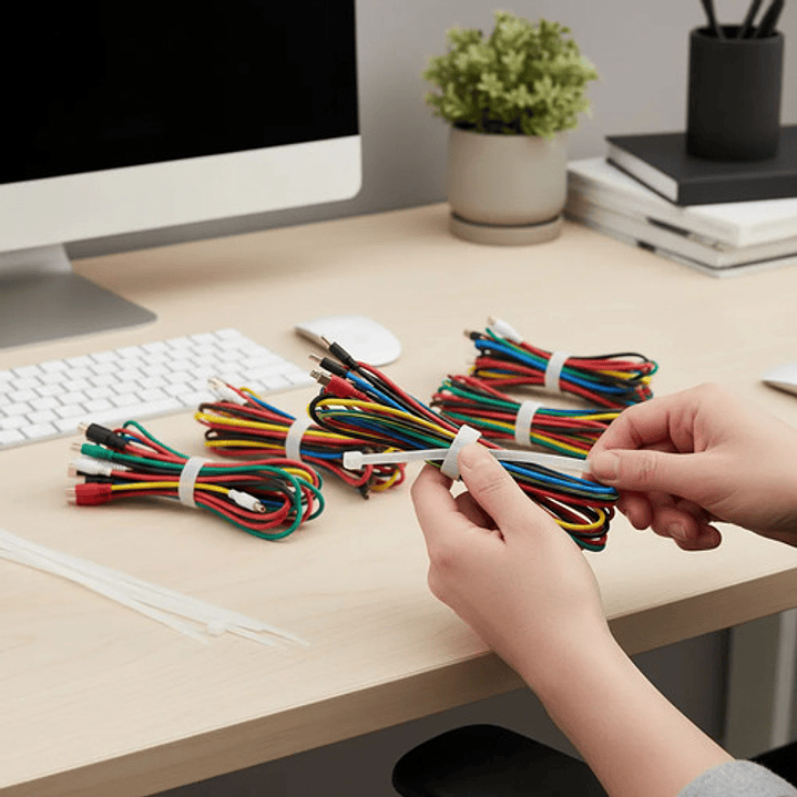 Amarras Plasticas Inoxcrom 15 Cm Bolsa De 100 Amarras Blanca 4