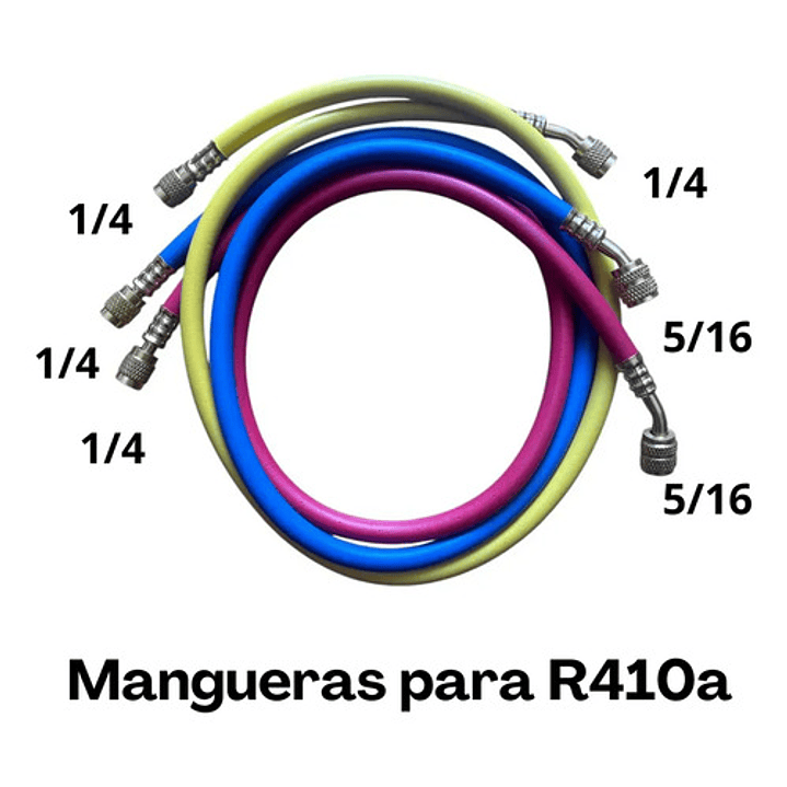 Mangueras Para Manometros De Refrigeracion R410a 90 Cm 2