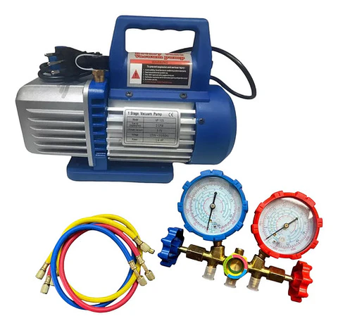 Bomba De Vacio 3 Cfm Vp125 + Manometro De Refrigeracion