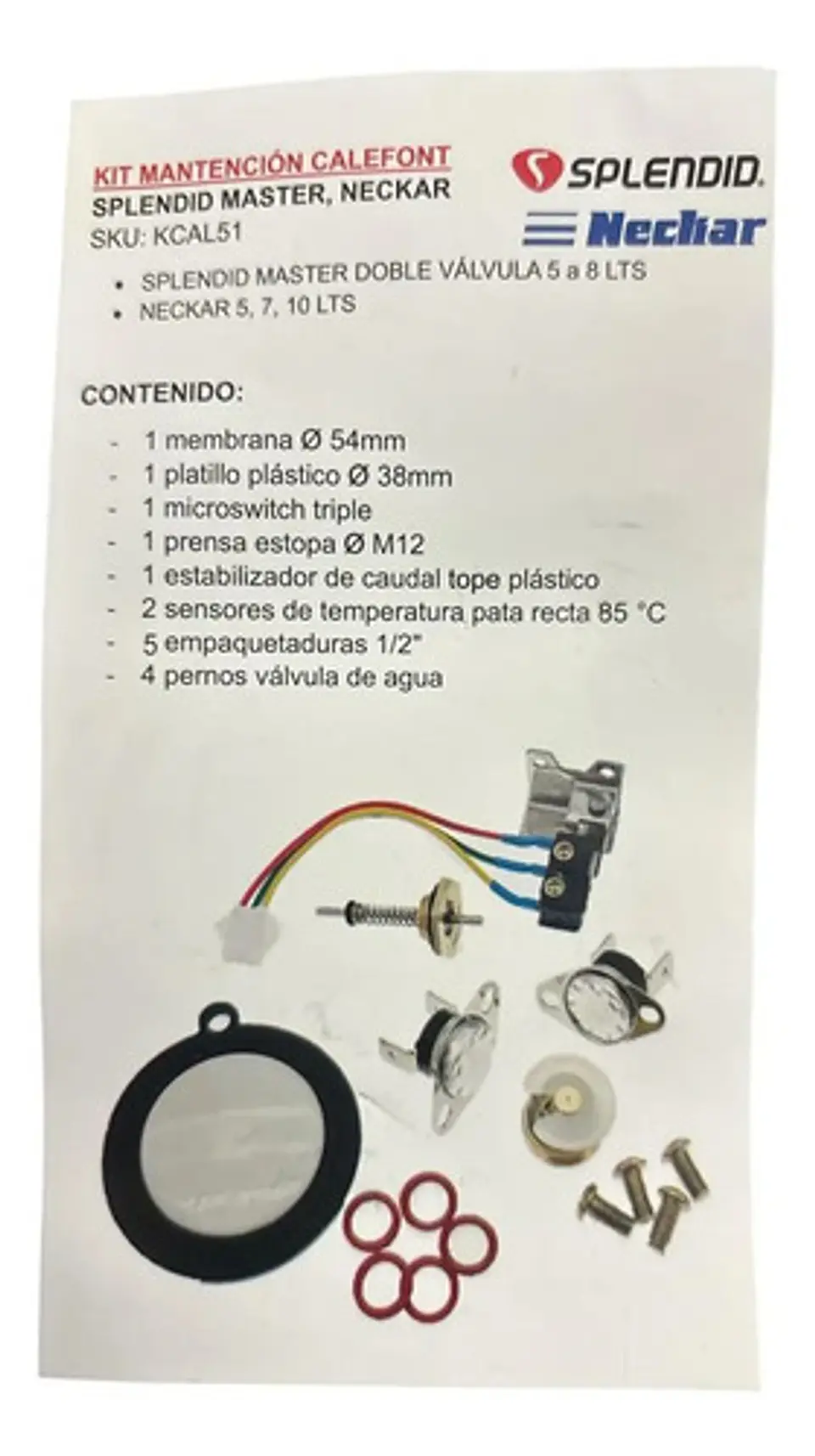 Kit De Mantencion Calefont Splendid Master, Neckar 3