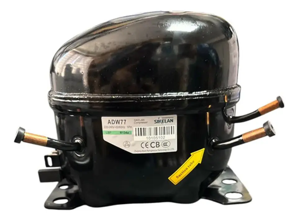 Compresor Heladera Sikelan 1/5 A 1/4 Hp R134 Adw77 1