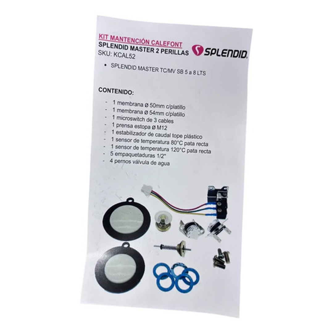 Kit De Mantencion Calefont Splendid Master 2 Perillas 5 A 8 3