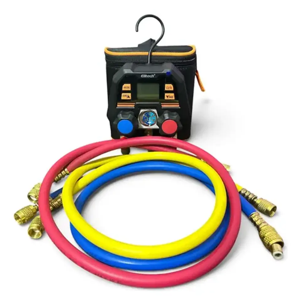 Kit De Bomba De Vacio 4 Cfm 2 Etapas R 32+manometro Digital 5