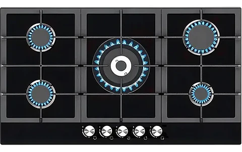 Encimera A Gas De 5 Platos Vidrio Templado Ika