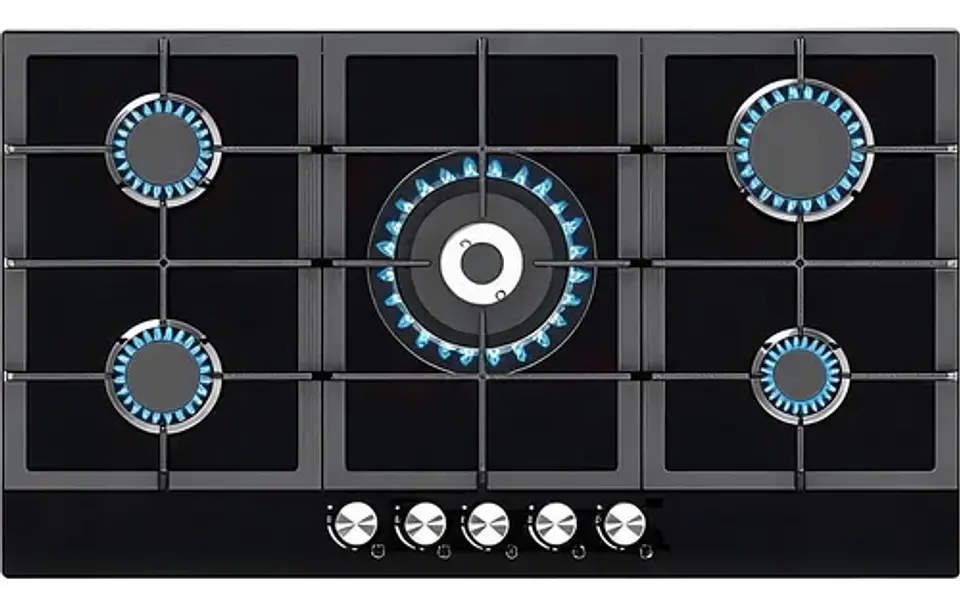 Encimera A Gas De 5 Platos Vidrio Templado Ika 1