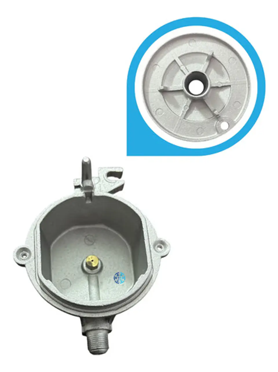 Porta Quemador Grande Taza Cocina Con Hilo Externo 3