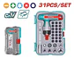 Juego De Destornilladores Con Llave Mango T 31 Pzas Total - Miniatura 2