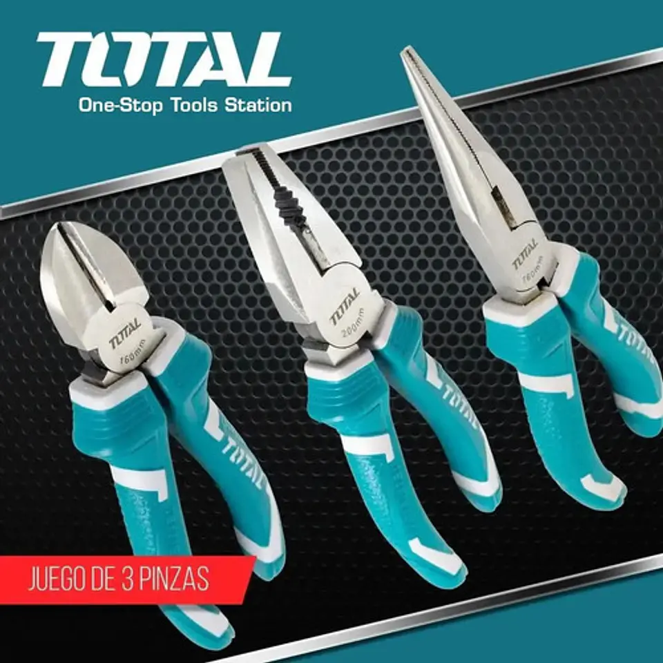 Set De 3 Alicates Industriales Total 4