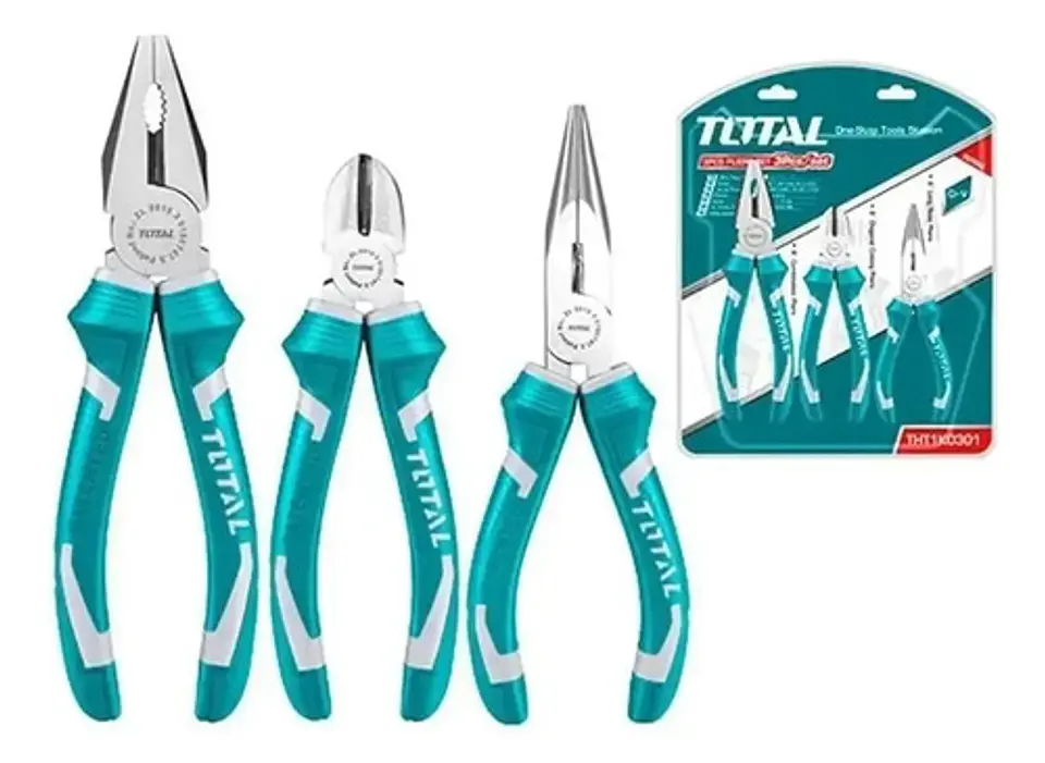 Set De 3 Alicates Industriales Total 9