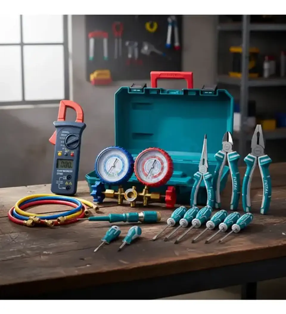 Kit De Manometro + Amperimetro Y Herramientas 2