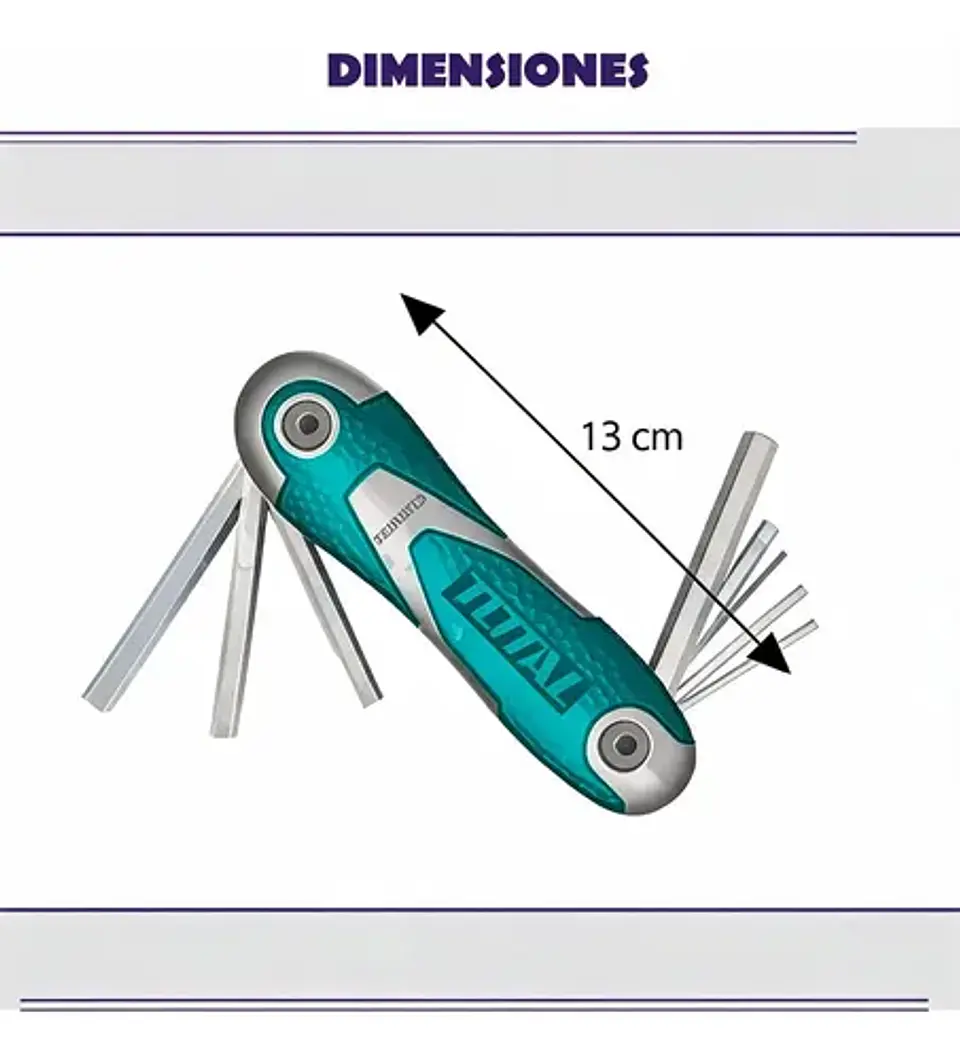 Juego Llaves Allen Hexagonales Industrial Total 2-8mm 6