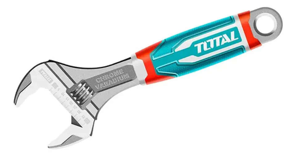 Llave Ajustable Manual 8'' Acero Cromo Vanadio 1