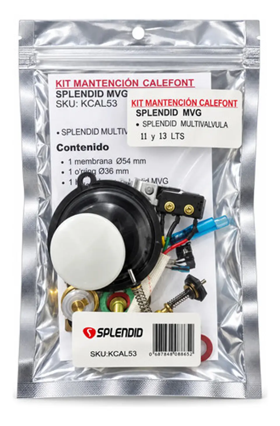 Kit Mantención Calefont Splendid Mvg 11 Y 13 Multivalvula 2