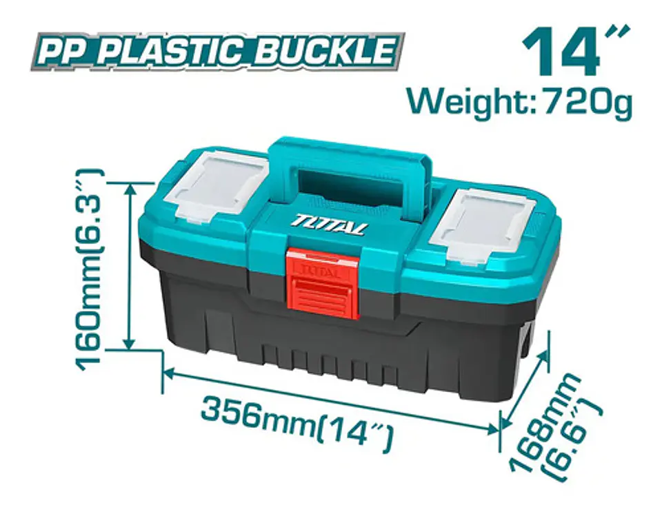 Caja Organizadora Porta Herramientas Plástica 14  4