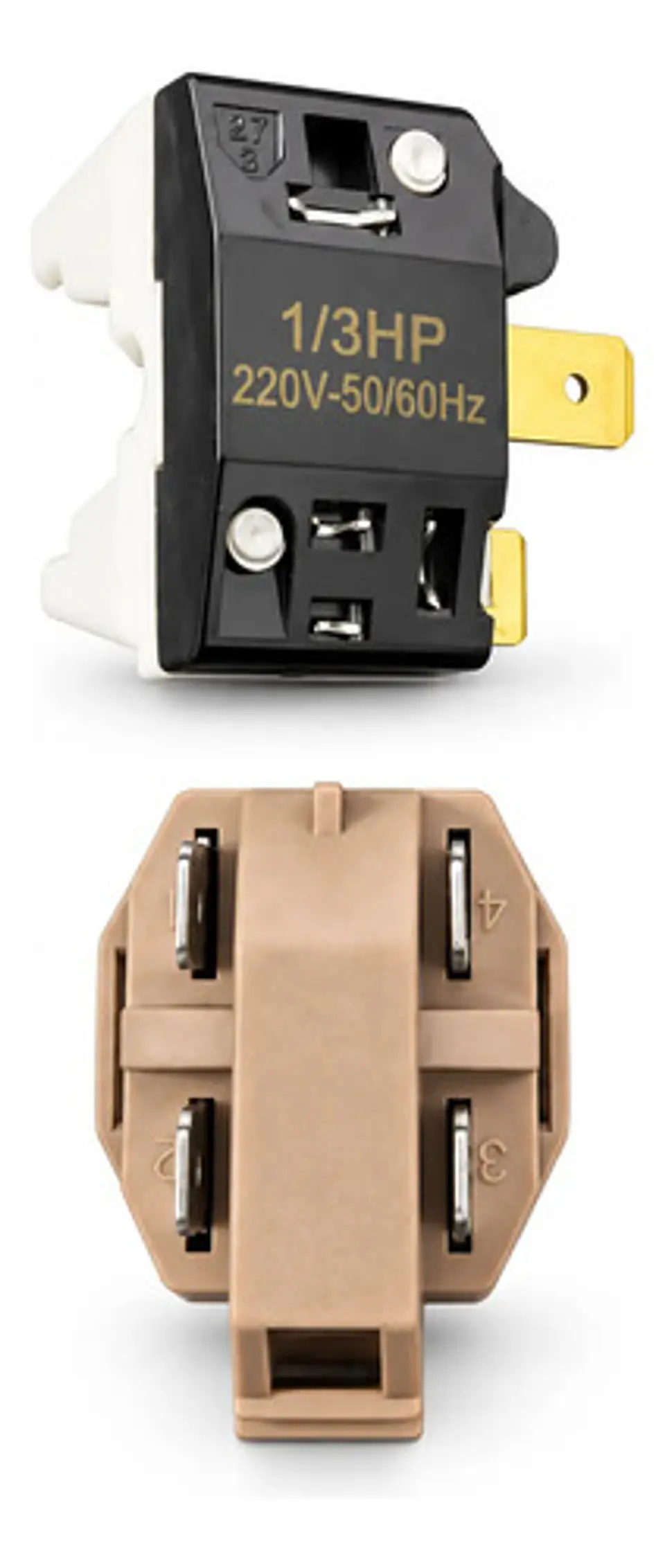 Kit Rele Ptc Y Térmico 1/3 Hp Para Compresor 1