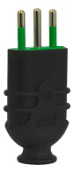 Enchufe Macho Volante 2p+t 10a Negro Fanton Certificado - Miniatura 4