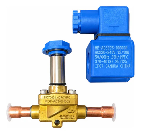 Válvula Solenoide Sanhua 3/8  Para Refrigeración