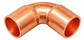 Codo De Cobre 1/2 Para Refrigeración (12.7mm) Pack 4 Unidades - Miniatura 2