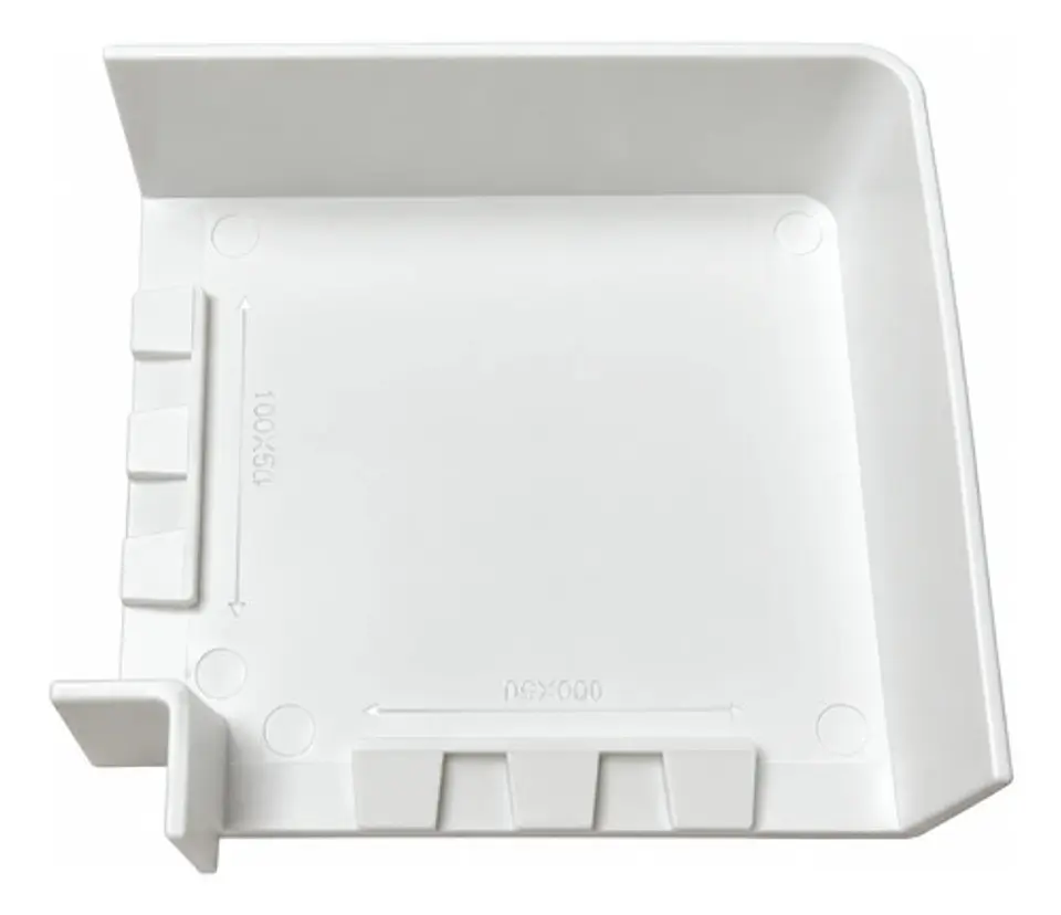 Tapa Angulo Plano Para Canaleta 100x50 Mm 2