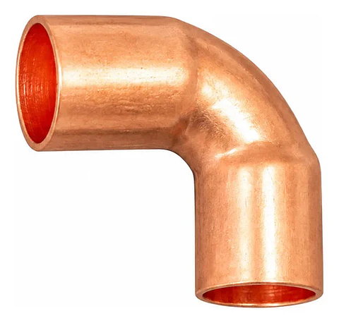 Codo De Cobre 1/4 Para Refrigeración (6,35mm) Pack 4 Unidades