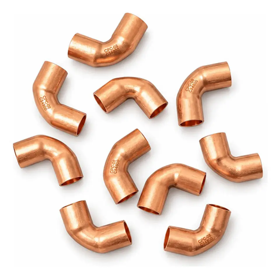 Codo De Cobre 1/4 Para Refrigeración (6,35mm) Pack 4 Unidades 3