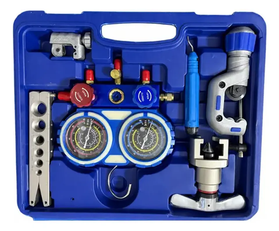 Kit De Herramientas De Refrigeración Con Manometro 2
