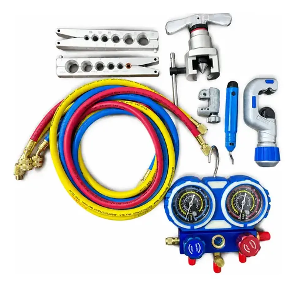 Kit De Herramientas De Refrigeración Con Manometro 4
